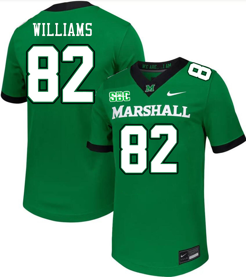 Men #82 Marcel Williams Marshall Thundering Herd SBC Conference College Football Jerseys Stitched-Gr